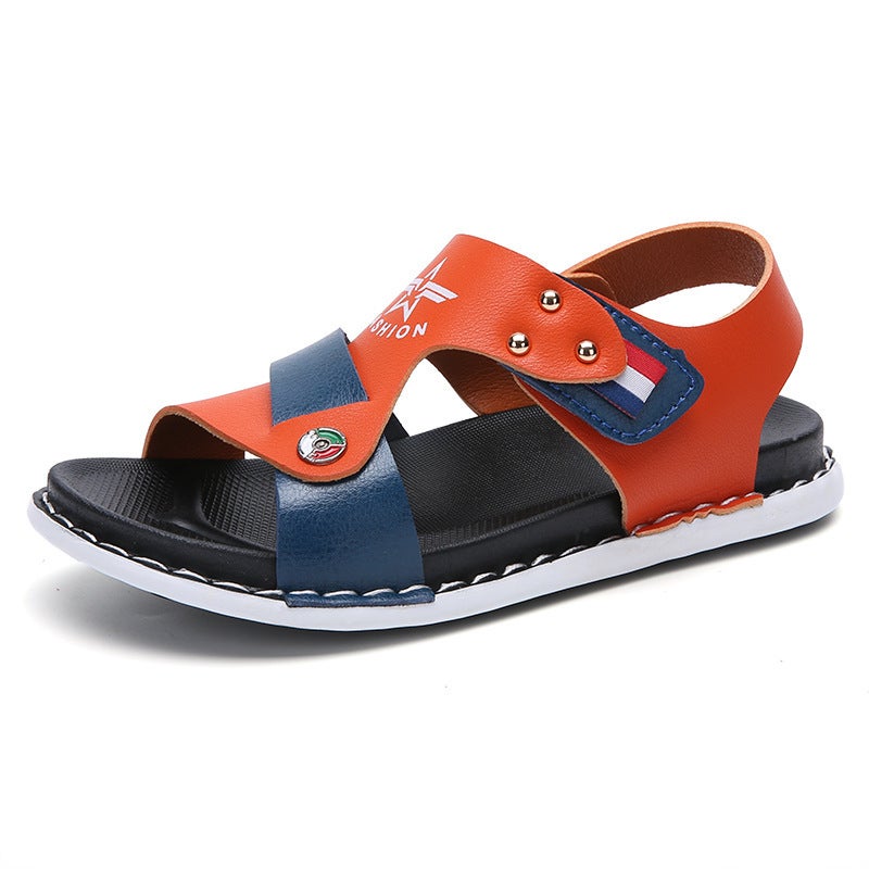 Children'S Beach Sandals Boys Casual Sandals 2022 Boys Open Toe Beach Shoes Soft Sole Medium And Large Children - Image 1