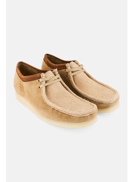 clarks Men Standard Wallabee Lace Up Shoes, Beige  - Image 1