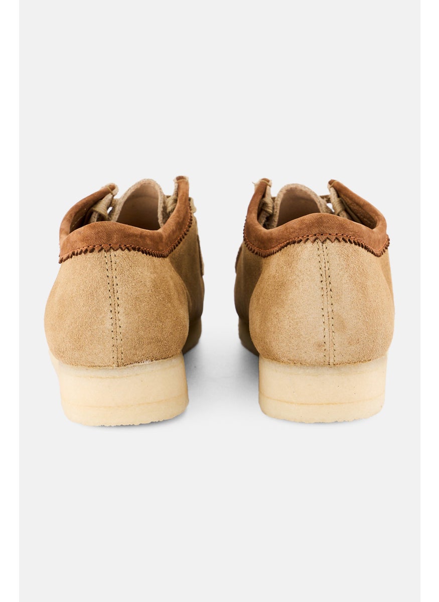 clarks Men Standard Wallabee Lace Up Shoes, Beige  - Image 2