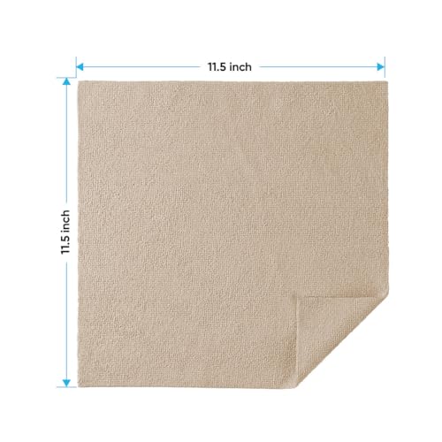 HOMEXCEL Brown Microfiber Cleaning Cloths 20 Pack Cleaning Rags Lint Free ScratchFree Microfiber Towels for Cars House Kitchen Absorbent Cleaning Towels 115 x 115 Inch - Image 3