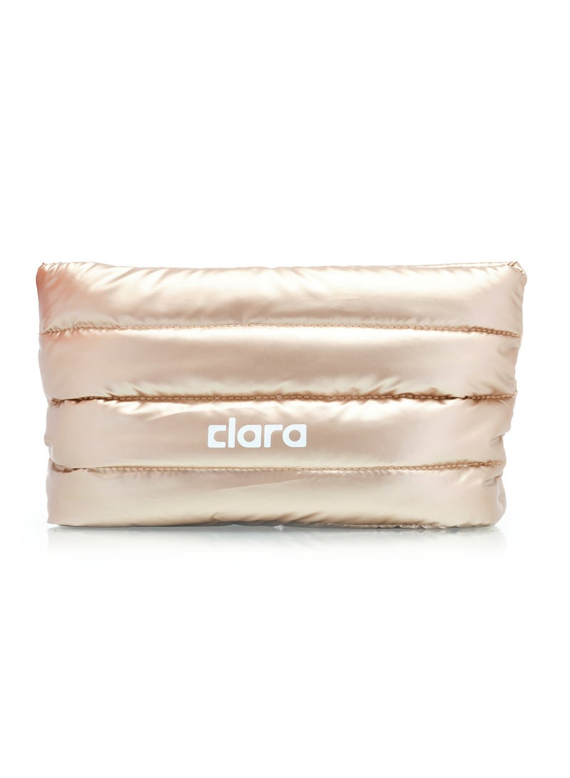 CLARA The Sparkle & Style Diamond Pink Bundle – Diamond Candy Pink 6-in-1 Multi Styler for Curling, Drying & Salon Blowouts with Strong Hold Hair Clips Set & Metallic Gold Padded Toiletry Bag - Image 4