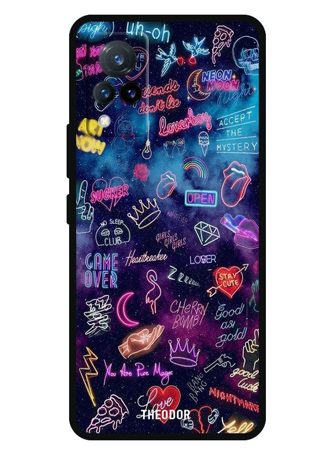 Theodor Protective Case Cover For Vivo V21 Lights Doodle - Image 1