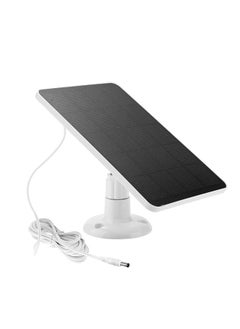 Solar Panel for Security Camera IP6 Waterproof 360 Degrees Adjustable Continuous Power with 10W 5V Charging Solar Panels with DC5521 Port / 9.8 Ft Charging Cable Fit for Doorbell Monitoring Camera