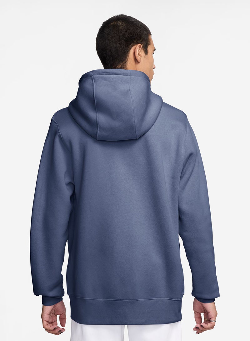 Nike Club Brushed Full-Zip Hoodie - Image 2