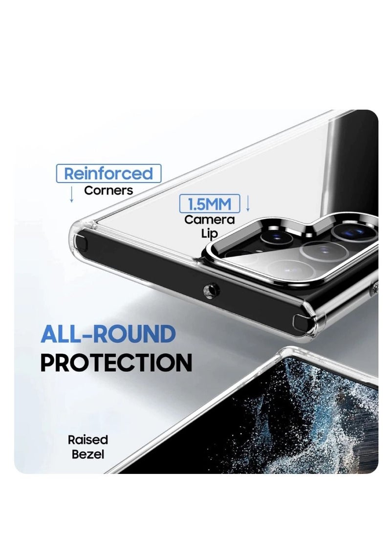 Samsung Galaxy S21 Ultra Bumper Clear Case Cover - Hard Clear Case - Premium Quality TPU - Anti Scratch - Shockproof - 6.8 Inches - Image 4