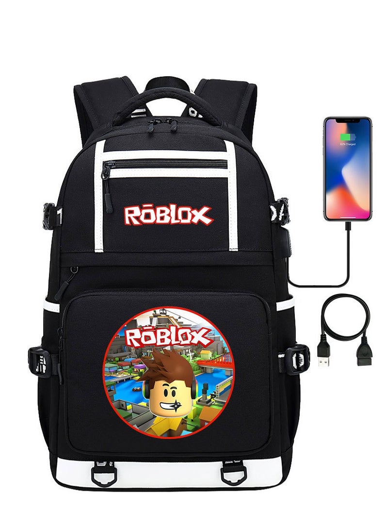 روبلوكس أكتاف مطبوعة للشباب ذات سعة كبيرة للرجال والنساء