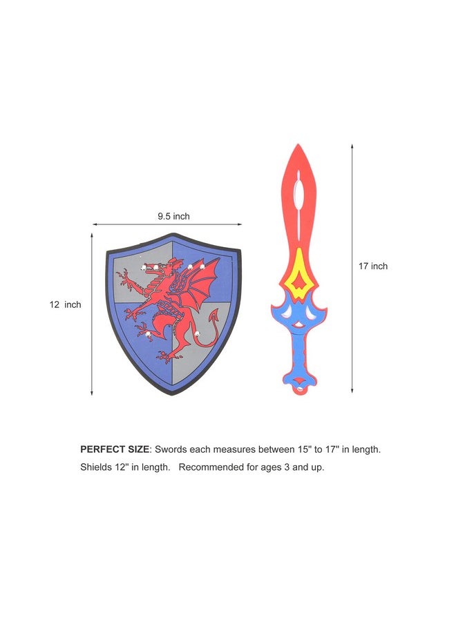 PowerTRC PowerTRC Foam Sword and Shield 12 Piece Playset | Ninja, Warrior, Viking Role Play Accessories for Kids | Great for Party Favors  - Image 4