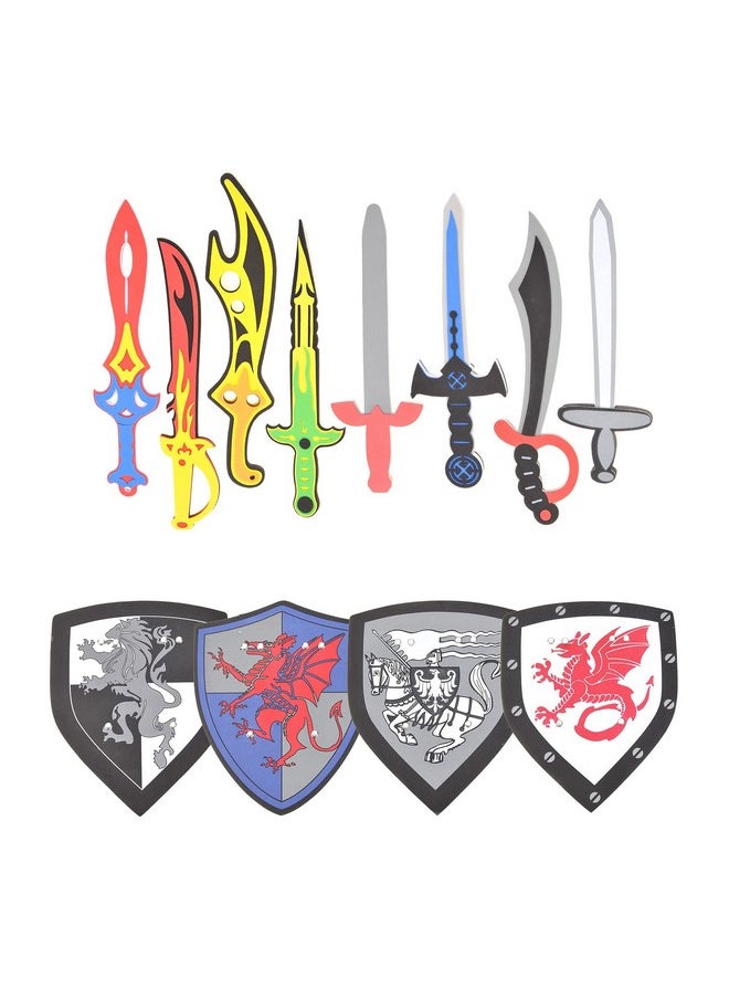 PowerTRC PowerTRC Foam Sword and Shield 12 Piece Playset | Ninja, Warrior, Viking Role Play Accessories for Kids | Great for Party Favors  - Image 1