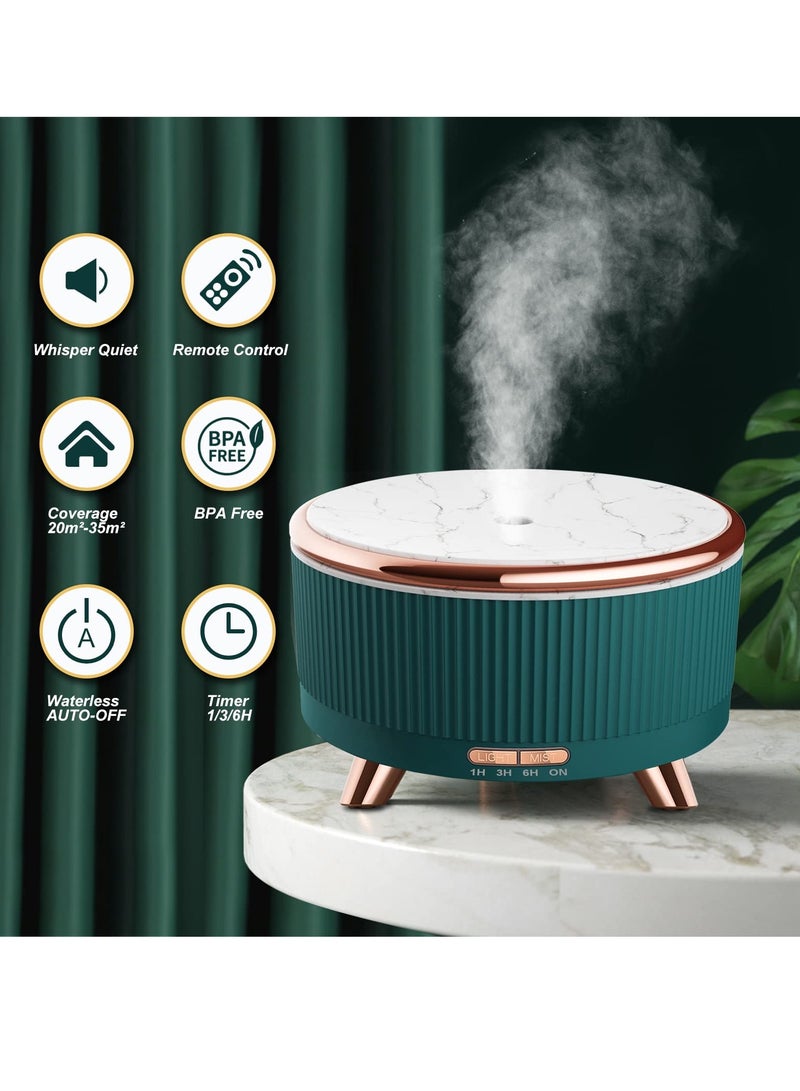 SYOSI Essential Oil Diffuser, 500ml Aromatherapy Ultrasonic Air Humidifier Remote Control for Bedroom, Mini Aroma Cool Mist Vaporizer Women Fresheners Defuzzer for Home - Image 2
