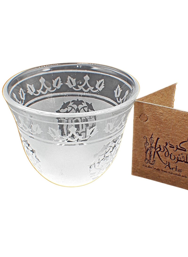 KuduArts Arabic coffee cup glass set of 6 pieces - Image 2