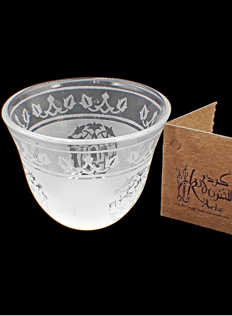 KuduArts Arabic coffee cup glass set of 6 pieces - Image 3