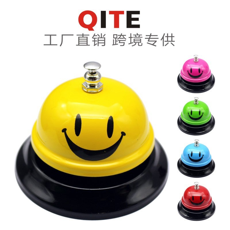 Creative Yellow Smiling Face Ring Bell Mini Bell Fun Call Bell Ring Bell New Summons Bell - Image 2