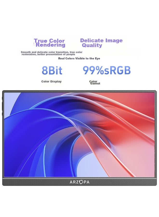 Arzopa A1 Max 17.3-inch Portable Monitor, Three-sided Micro-edge, Phone And Computer Laptop Extension Screen, Ps5/4 Switch Secondary Display Screen - Image 3