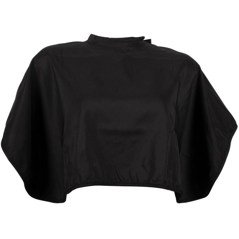 ForPro Professional Collection ForPro Water-Resistant Makeup Cape, Professional Mid-Length Beauty Cape with Adjustable Velcro Closure, 27.5" x 30", Black - Image 2