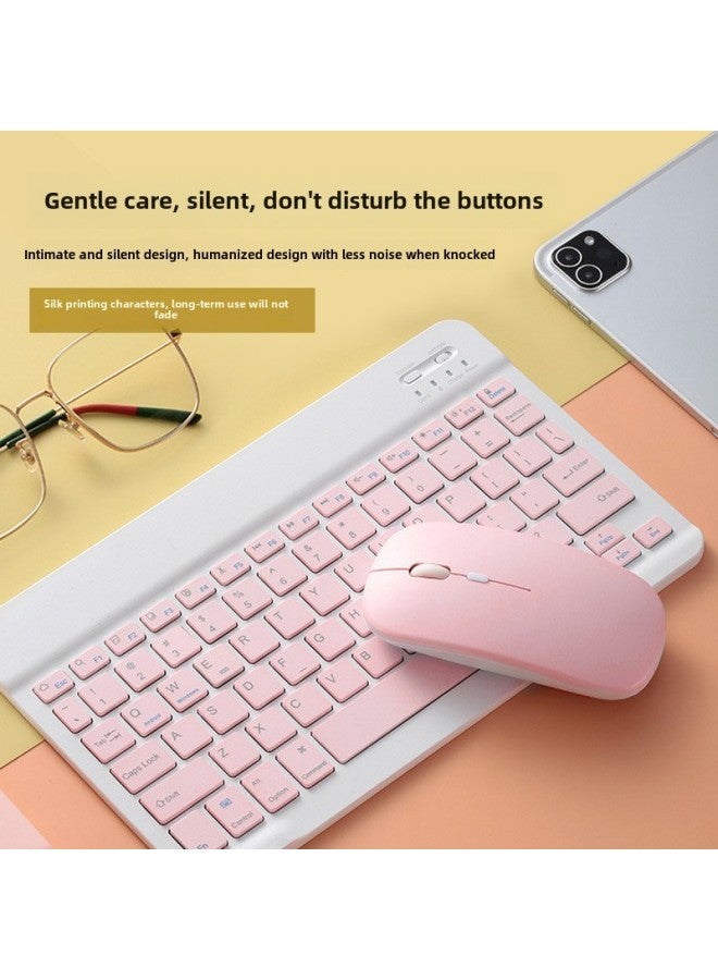 Phablet Wireless Bluetooth Connection Keyboard Mouse Suit Color Hot Sale For IPad Huawei-Color:Light Blue-Product Type:Keyboard + Single-mode Mouse - Image 3