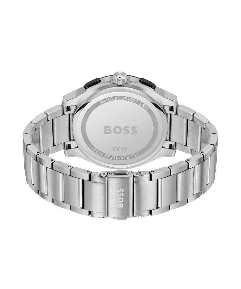 BOSS Peak 2.0 Collection Chronograph Quartz Watch For Men With Silver Stainless Steel Bracelet - 1514189 - Image 3