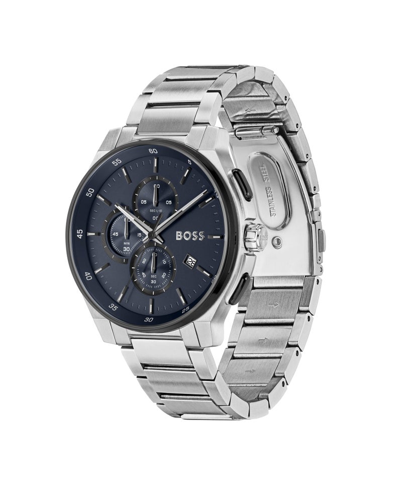 BOSS Peak 2.0 Collection Chronograph Quartz Watch For Men With Silver Stainless Steel Bracelet - 1514189 - Image 2