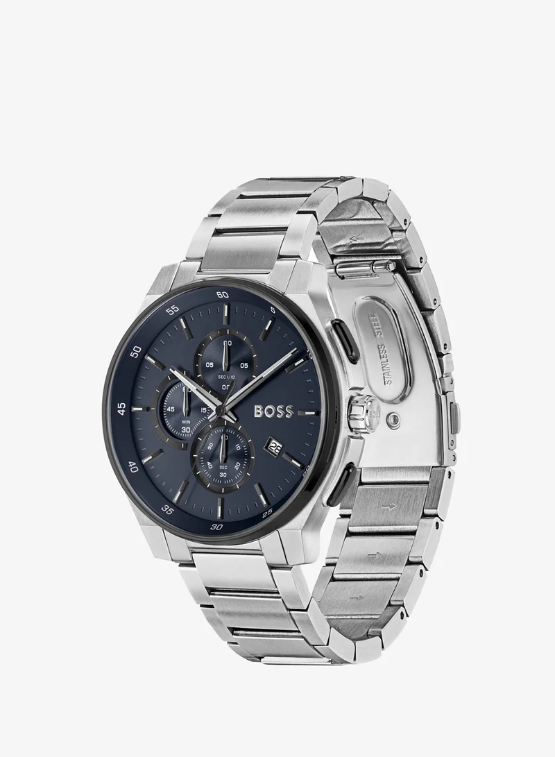 BOSS Peak 2.0 Collection Chronograph Quartz Watch For Men With Silver Stainless Steel Bracelet - 1514189