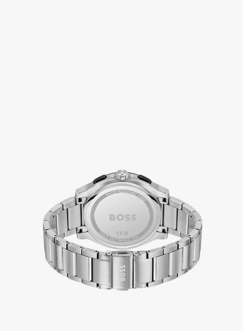 BOSS  Peak 2.0 Collection Chronograph Quartz Watch For Men With Silver Stainless Steel Bracelet - 1514189 for Men | Best Price UAE