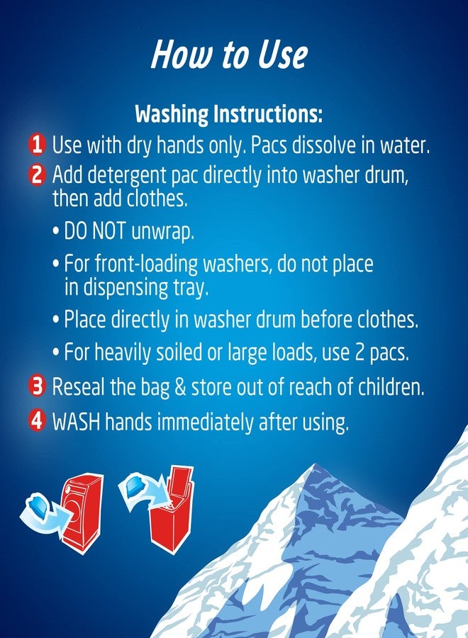 Purex بوراكس 4 في 1 أكياس مسحوق الغسيل، نسيم الجبال، 58 عد - Image 5