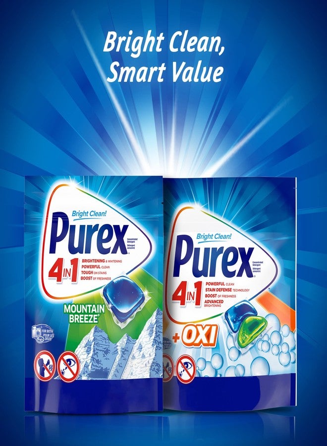 Purex بوراكس 4 في 1 أكياس مسحوق الغسيل، نسيم الجبال، 58 عد - Image 4