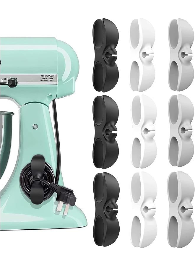 PROMASS Cord Organizer for Kitchen Appliances,9pcs Cord Wrapper Holder Cable Winder Stick On Mixer, Coffee Maker, Air Fryer, Pressure Cooker, Upgraded Design - Image 1
