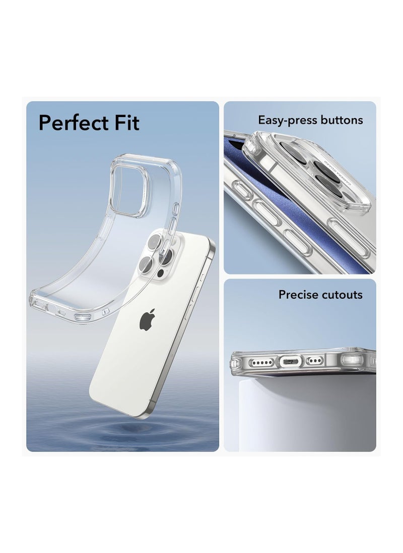 ESR - Clear Case for iPhone 15 Pro Case, Shockproof Thin Cover, Yellowing-Resistant Slim Transparent TPU Phone Case, Zero Series, Clear - Image 1