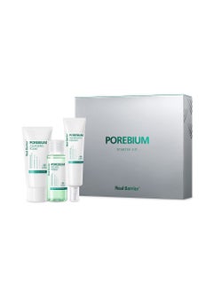 Real Barrier Porebium Starter Kit TravelFriendly Korean Skincare SetFacial Moisturizer Cleanser Exfoliator for Sensitive Skin Sebum Oil Control with CeramideImpurities Dead Skin Cells Solution