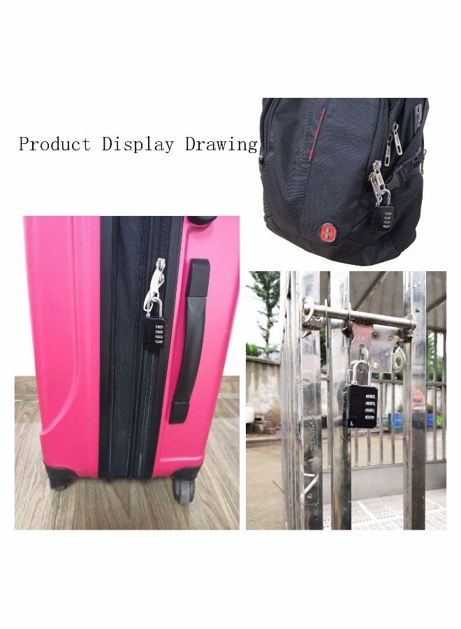 5 Pcs 4-Digit Combination Luggage Locks - Secure Your Suitcase, Gym Lockers, Tool Boxes & More with Resettable Padlocks - Image 3