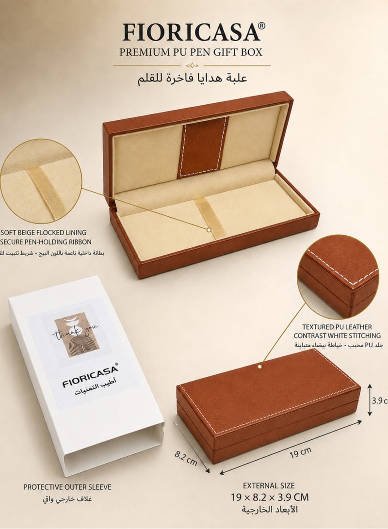 فوريكاسا فلوريكاسا طقم هدايا رجالي مع مسبحة من حجر عين النمر الطبيعي وخاتم عين النمر قابل للتعديل وقلم حبر، 33 حبة، مقاس 10 مم - Image 5