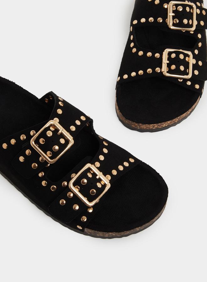 Styli Styli Studded Open Toe Flat Sandals - Image 3