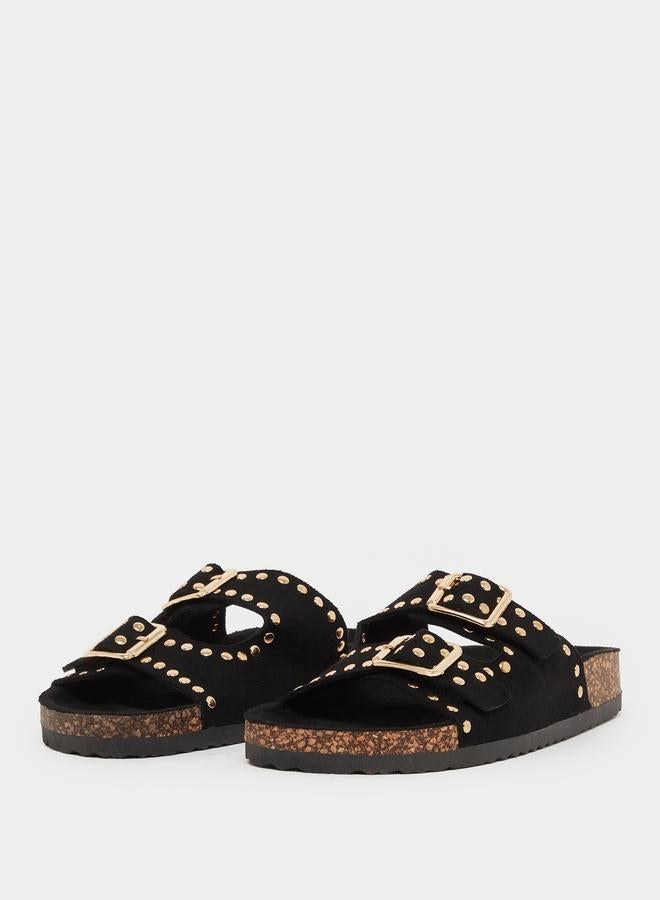 Styli Styli Studded Open Toe Flat Sandals - Image 2