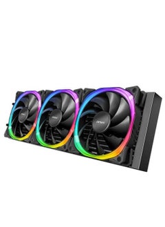ANTEC Vortex 360 AIO ARGB CPU Liquid Cooler, 600~2000 RPM Fan Speed, 57.93 CFM Fan Airflow, Hydraulic Bearing Type, Suspended Spiral Pump Head Design, Highly Efficient Cooling Pump, EPDM High-Density Tubing, Superior Fin Density  - Image 3
