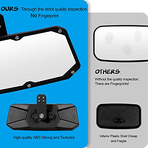 Esploratori UTV Ranger Rear View Mirror And Side Mirrors Set Compatible With 2015-2024 Polaris Ranger 500 570 900 1000 XP Crew Accessories w/Pro-Fit Profiled Tube UTV Center Mirror Accessories - Image 5