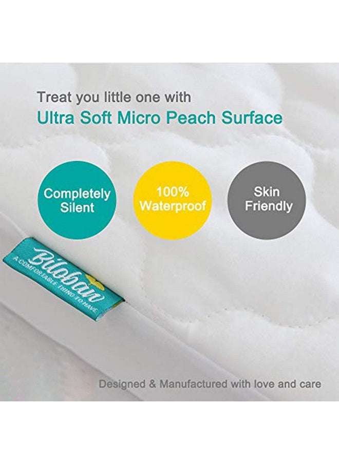 Biloban - Sheet For Pack And Play Quilted Waterproof Protector 2 Pack Premium Mattress Pad Cover 39 X 27 Compatible With Graco Pack N Play Or Other Baby Playard Mattress Portable Mini Crib Gray & White - Image 1