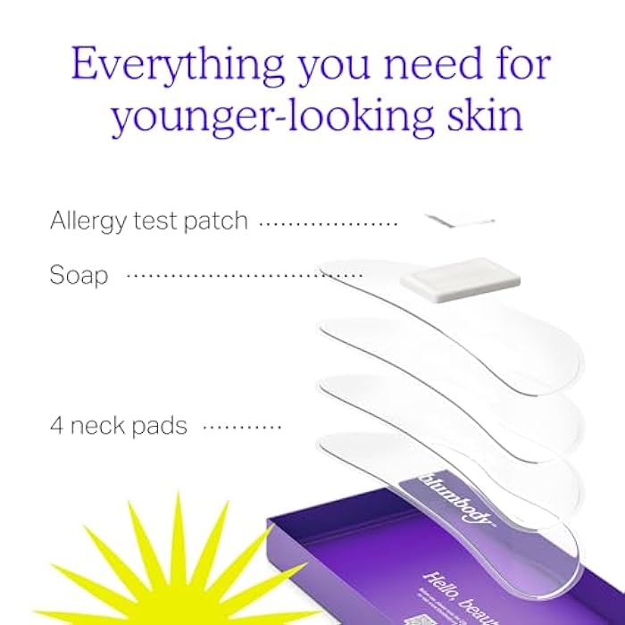 BLUMBODY Neck Wrinkle Patches – Anti-Wrinkle Silicone Patches for Skin Firming, Tightening – Reusable Overnight Pads – Anti-Aging Crepe Erase Pads – Neck, Décolleté (2-Month Supply) - Image 5