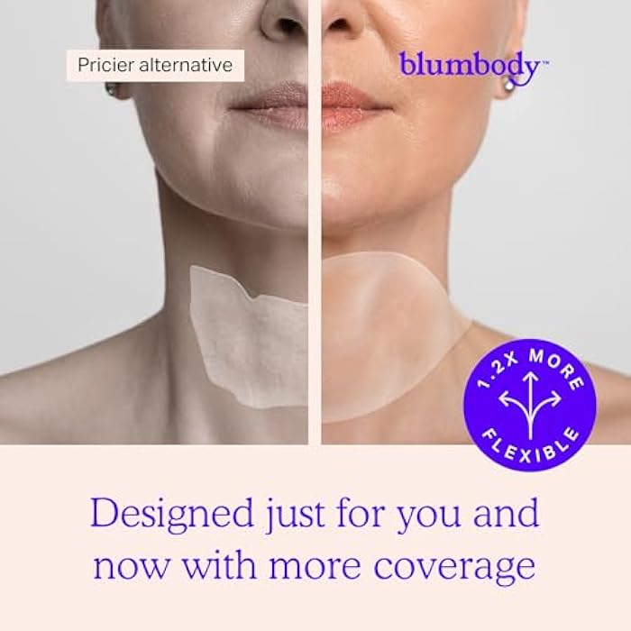 BLUMBODY Neck Wrinkle Patches – Anti-Wrinkle Silicone Patches for Skin Firming, Tightening – Reusable Overnight Pads – Anti-Aging Crepe Erase Pads – Neck, Décolleté (2-Month Supply) - Image 4