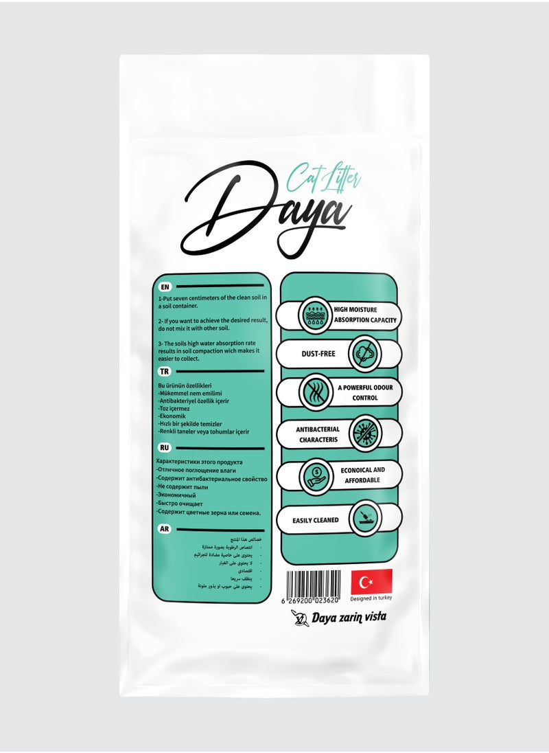Daya DAYA PREMIUM NATURAL bentonite CAT LITTER (5L) available in flower scent and carbon active  - Image 4