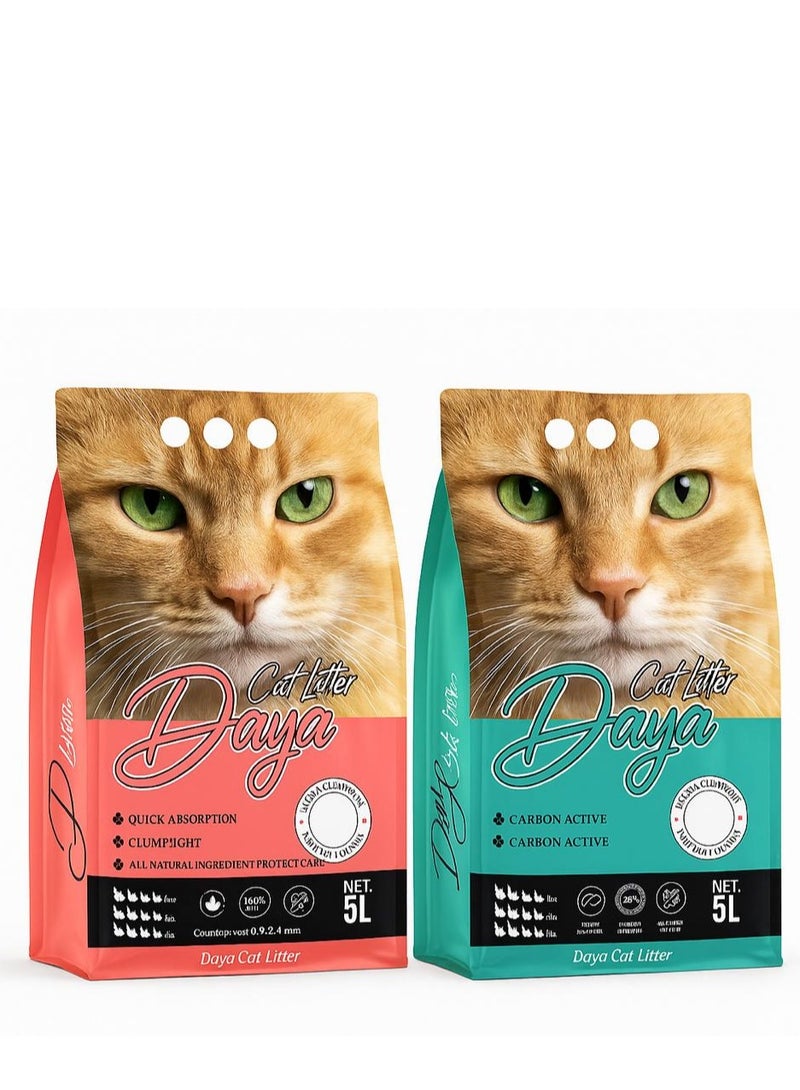 Daya Cat Litter -Premium Turkish Bentonite-Strong Clumping & Odor Control- Activated Carbon & Soap Scent - Image 1