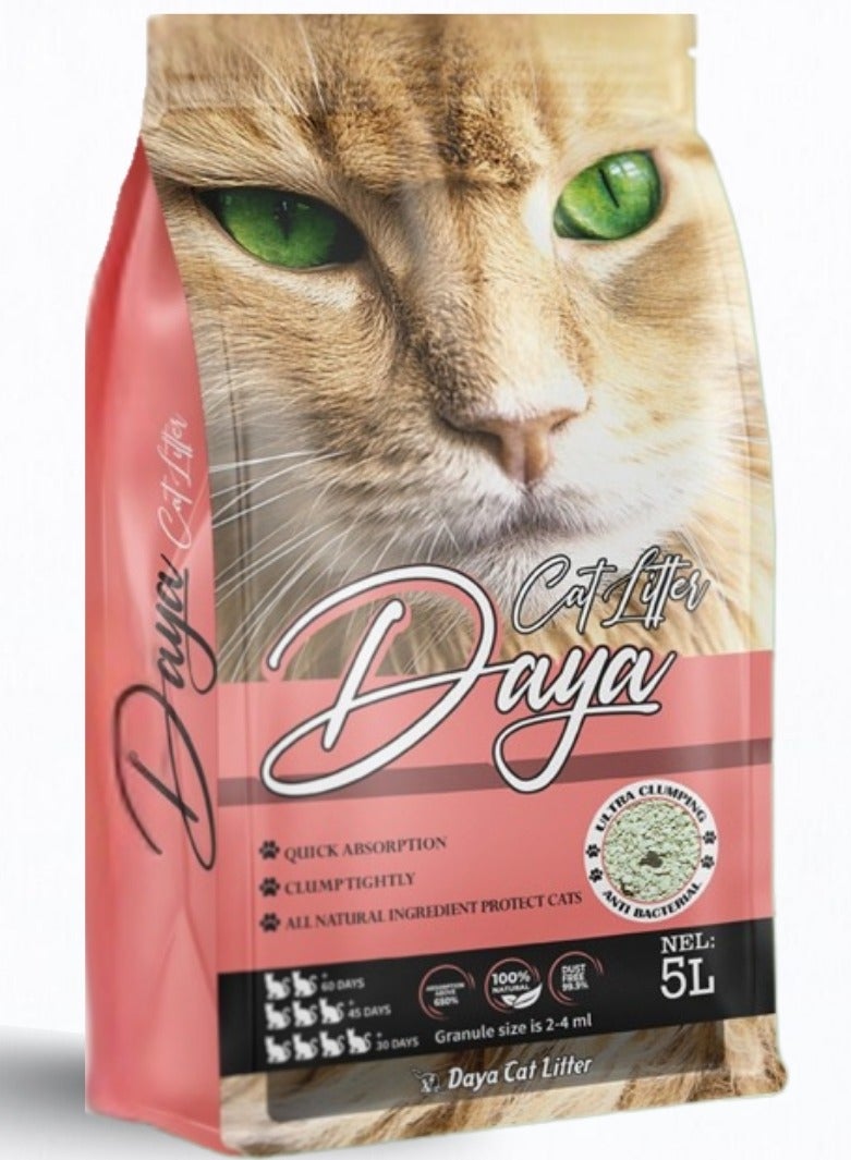 Daya Cat Litter -Premium Turkish Bentonite-Strong Clumping & Odor Control- Activated Carbon & Soap Scent - Image 2