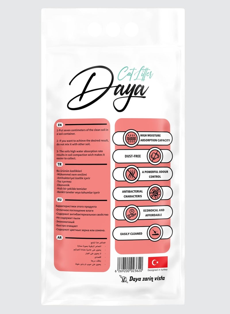 Daya Cat Litter -Premium Turkish Bentonite-Strong Clumping & Odor Control- Activated Carbon & Soap Scent - Image 4