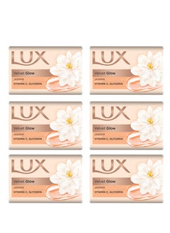 Lux 6 Pcs Velvet Glow Jasmine Soap 6x172g  - Image 1