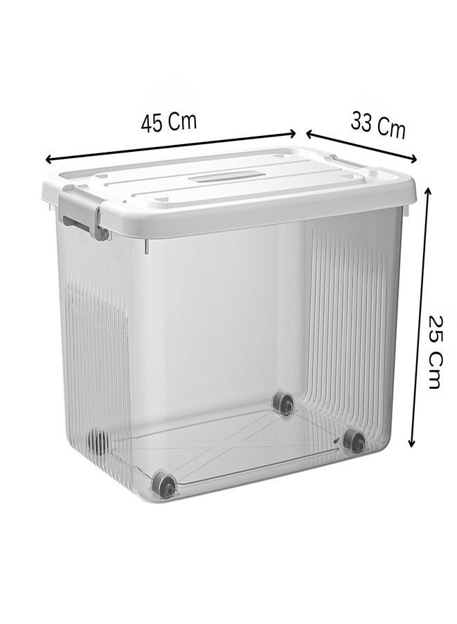 KREPS® Clear Plastic Storage Box/Bins, Container with Latches and Lid, Stackable Storage, Heavy Duty Material (PACK OF - 3, NO.4-18 X 12.5 X 9.5 INCH) - Image 2
