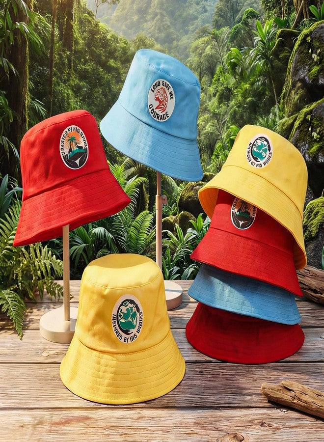 Croloose 12 Pcs African Safari Theme Bucket Hats Gifts Christian Summer Hat Religious Fishing Cap Sunday School Colorful Sun Foldable Travel Hat for Vacation Bible School Supplies - Image 3