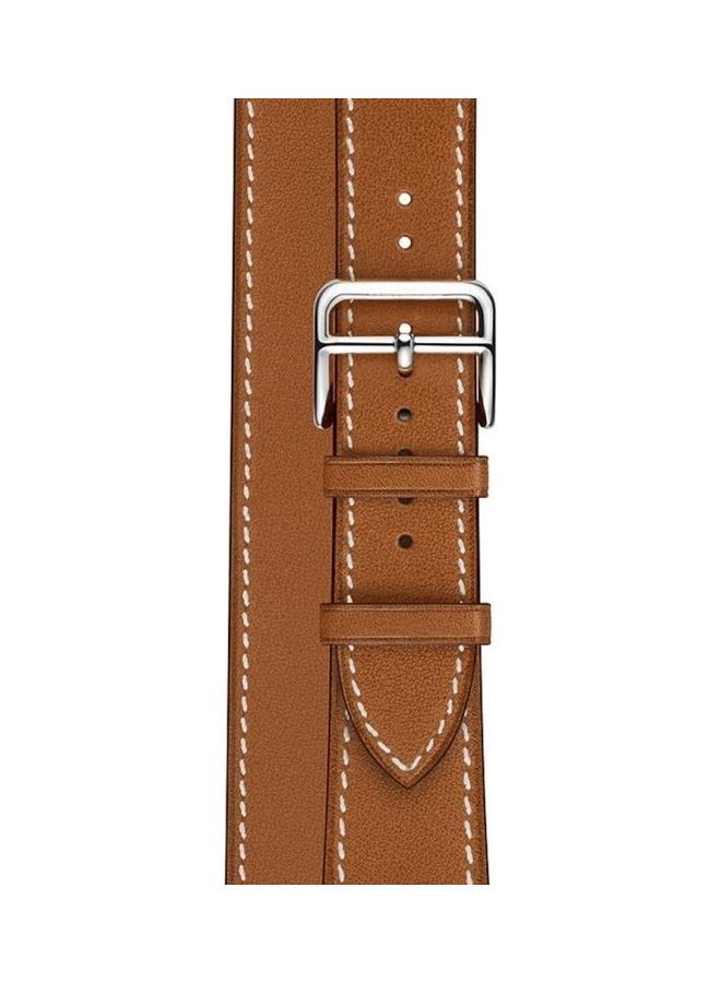 NIBEMINENT Ethnic Replacement Watchband For Apple Watch Series 1/2/3/4/5/6/7/SE 42-44-45mm Brown - Image 4