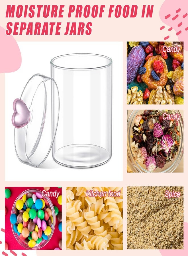 مينبلان عبوتان من علب تخزين الطعام الزجاجية على شكل قلب من مينبلان، بغطاء محكم الإغلاق، سعة 30 أونصة، مثالية لتخزين الشوفان المنقوع، وبسكويت المطبخ، وحبوب القهوة، والمواد الجافة، والحلوى، والشاي. - Image 3