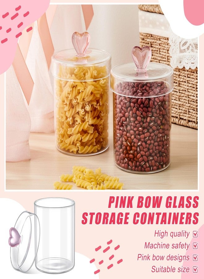 مينبلان عبوتان من علب تخزين الطعام الزجاجية على شكل قلب من مينبلان، بغطاء محكم الإغلاق، سعة 30 أونصة، مثالية لتخزين الشوفان المنقوع، وبسكويت المطبخ، وحبوب القهوة، والمواد الجافة، والحلوى، والشاي. - Image 4