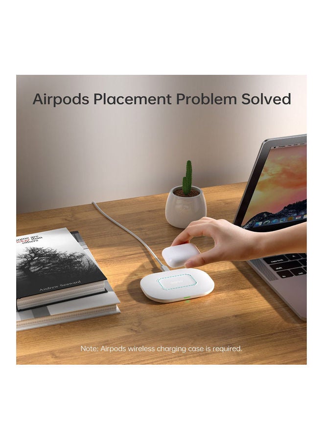 CHOETECH Fast Wireless Charging Pad White - Image 4
