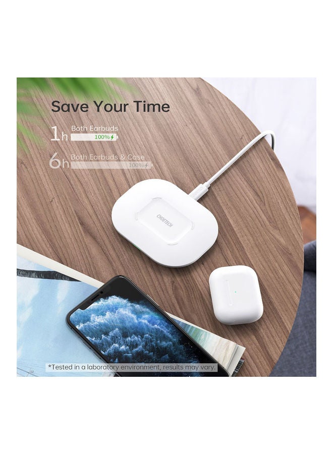 CHOETECH Fast Wireless Charging Pad White - Image 5