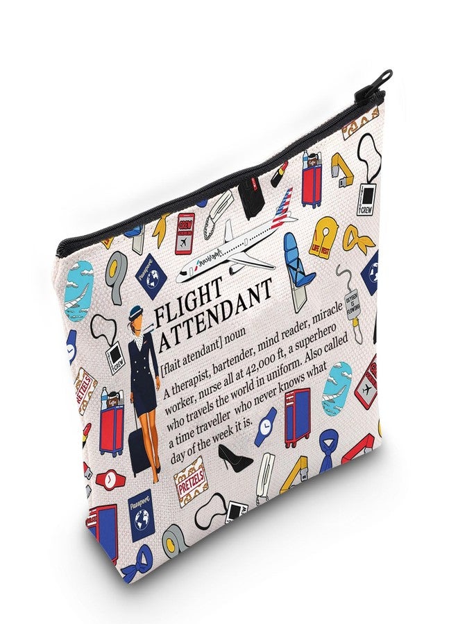 MEIKIUP Flight Attendant Gifts Air Stewardess Cosmetic Travel Bag Stewardess Aviation Makeup Pouch (Flight Attendant noun Bag) - Image 1